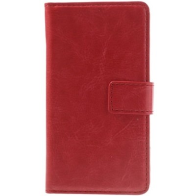 Sony Xperia Z1 compact atvēramais sarkans ādas futrālis - maciņš / Vacins.lv