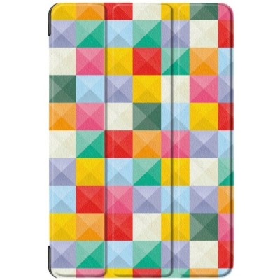 Samsung Galaxy Tab A 10.5 2018 (T590, T595) „Cubes“ atverčiamas spalvotas dėklas - knygutė / Priedai.lt