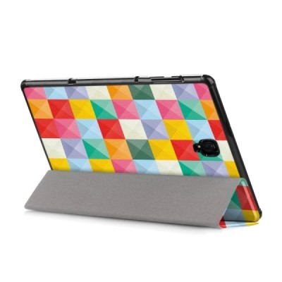 Samsung Galaxy Tab A 10.5 2018 (T590, T595) „Cubes“ atverčiamas spalvotas dėklas - knygutė / Priedai.lt