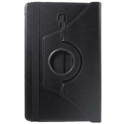 Samsung Galaxy Tab A 10.5 2018 (T590, T595) atvēramais melns ādas maciņš, grozās 360° grādu apjomā / Vacins.lv