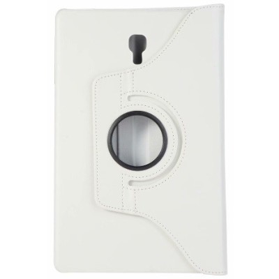 Samsung Galaxy Tab A 10.5 2018 (T590, T595) atvēramais balts ādas maciņš, grozās 360° grādu apjomā / Vacins.lv