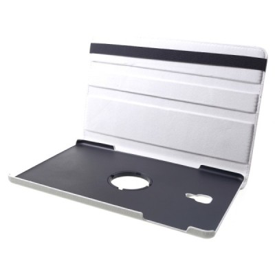 Samsung Galaxy Tab A 10.5 2018 (T590, T595) atvēramais balts ādas maciņš, grozās 360° grādu apjomā / Vacins.lv