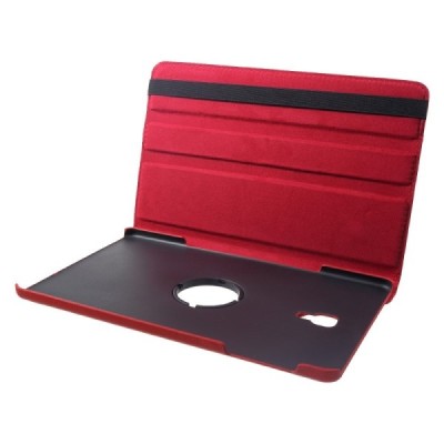 Samsung Galaxy Tab A 10.5 2018 (T590, T595) atvēramais sarkans ādas maciņš, grozās 360° grādu apjomā / Vacins.lv