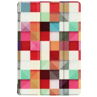 Samsung Galaxy Tab S4 10.5 (T835, T830) „Cubes“ atverčiamas spalvotas dėklas - knygutė / Priedai.lt