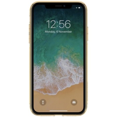 Apple iPhone Xr Nillkin Nature plonas rudas (permatomas) silikoninis TPU bespalvis dėklas / Priedai.lt