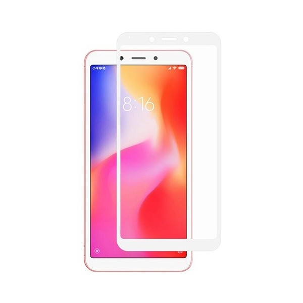 „Mocolo“ Tempered Glass apsauginis ekrano stiklas 0.26 mm - baltas (Redmi 6 / 6A)