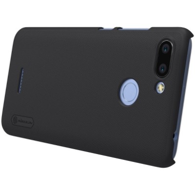 Xiaomi Redmi 6 Nillkin Frosted Shield melns plastmasas apvalks / vacins.lv