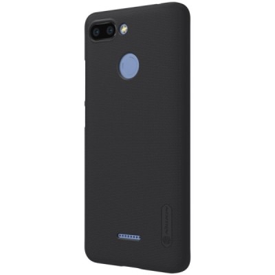 Xiaomi Redmi 6 Nillkin Frosted Shield melns plastmasas apvalks / vacins.lv