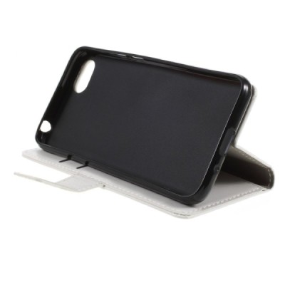 Huawei Y5 2018 (Honor 7S) atvēramais ādas balts maciņš, grāmata (maks) / Vacins.lv