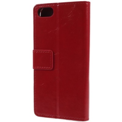 Huawei Y5 2018 (Honor 7S) atvēramais ādas sarkans maciņš, grāmata (maks) / Vacins.lv