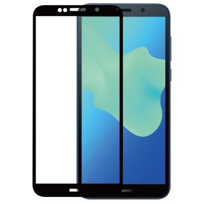 Huawei Y5 2018 (Y5 Prime 2018) Mocolo Tempered Glass melns ekrāna aizsargstikls / Vacins.lv