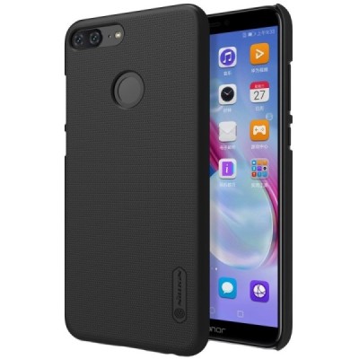 Huawei Honor 9 Lite Nillkin Frosted Shield juodas plastikinis dėklas / Priedai.lt