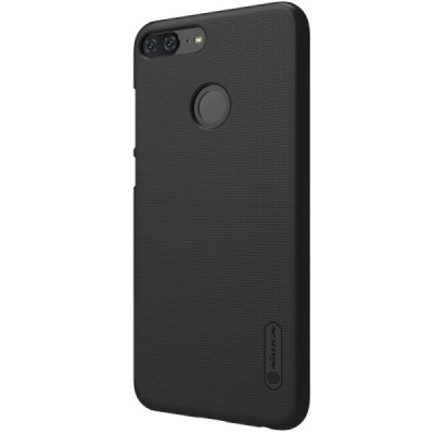 Huawei Honor 9 Lite Nillkin Frosted Shield juodas plastikinis dėklas / Priedai.lt