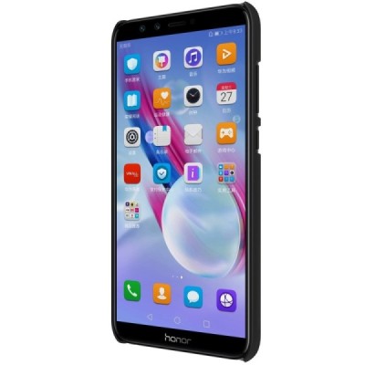 Huawei Honor 9 Lite Nillkin Frosted Shield juodas plastikinis dėklas / Priedai.lt