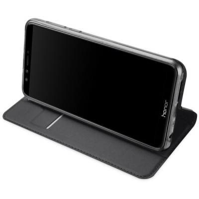 „Dux Ducis“ Skin serijos Huawei Honor 9 Lite juodas odinis atverčiamas dėklas / Priedai.lt