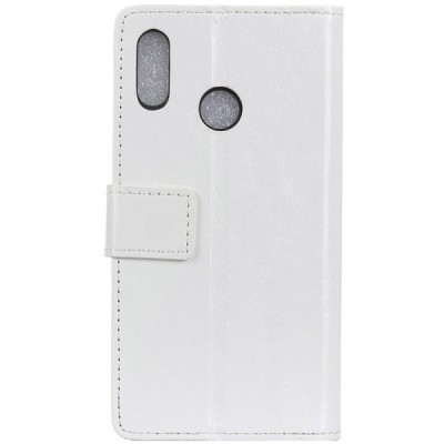 Huawei Honor Play atvēramais ādas balts maciņš, grāmata (maks) / Vacins.lv