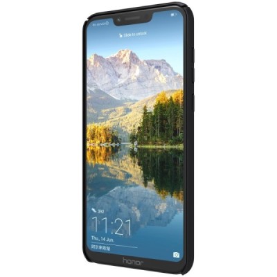 Huawei Honor Play Nillkin Frosted Shield juodas plastikinis dėklas / Priedai.lt