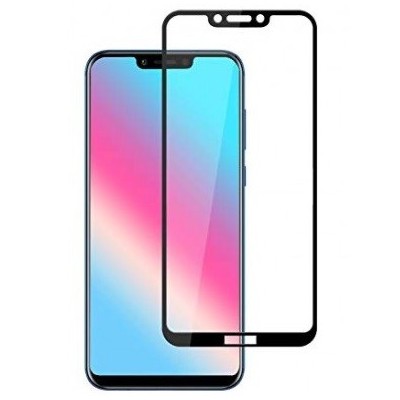 Huawei Honor Play „Imak“ 9H Tempered Glass sustiprintos apsaugos juodas pilnai dengiantis apsauginis ekrano stiklas 0,26 mm / Pr