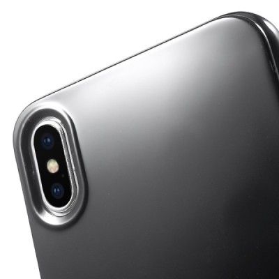 Apple iPhone Xs Max kieto silikono TPU juodas dėklas - nugarėlė / Priedai.lt