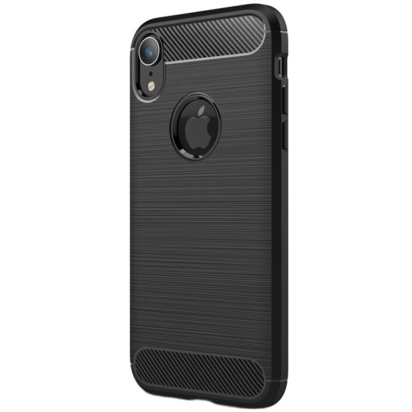 „Carbon“ kieto silikono (TPU) dėklas - juodas (iPhone Xr)