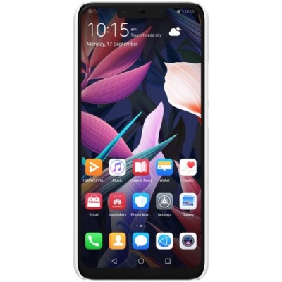Huawei Mate 20 Lite Nillkin Frosted Shield baltas plastikinis dėklas / Priedai.lt
