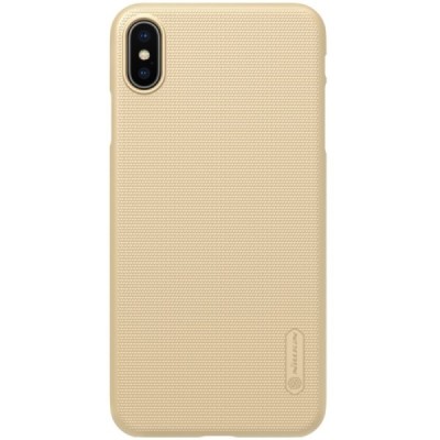 Nillkin Frosted Shield Apple iPhone Xs Max auksinis plastikinis dėklas / Priedai.lt