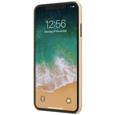 Nillkin Frosted Shield Apple iPhone Xs Max auksinis plastikinis dėklas / Priedai.lt