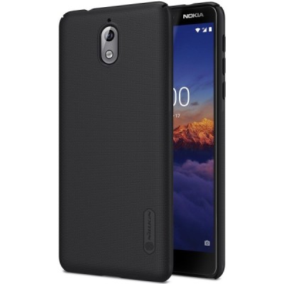 Nokia 3.1 (2018) Nillkin Frosted Shield melns plastmasas apvalks / vacins.lv