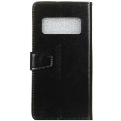 Samsung Galaxy Note 8 (N950F) atvēramais ādas melns maciņš (maks) / Vacins.lv
