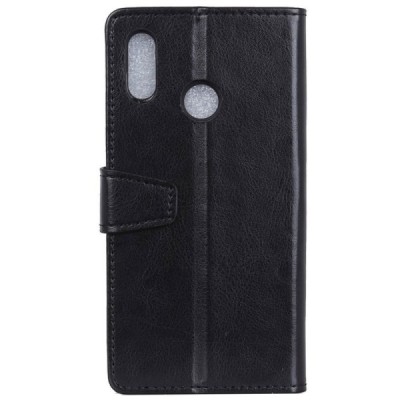 Asus Zenfone Max Pro (ZB601KL) atvēramais ādas melns maciņš (maks) / Vacins.lv