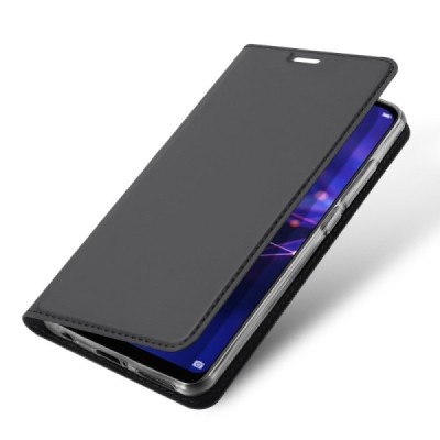 Huawei Mate 20 Lite „Dux Ducis“ Skin sērijas melns ādas atvērams maciņš / Vacins.lv
