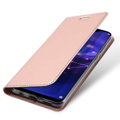 Huawei Mate 20 Lite „Dux Ducis“ Skin sērijas rozs ādas atvērams maciņš / Vacins.lv