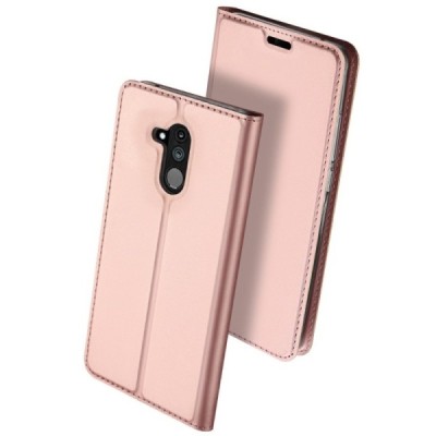 Huawei Mate 20 Lite „Dux Ducis“ Skin sērijas rozs ādas atvērams maciņš / Vacins.lv