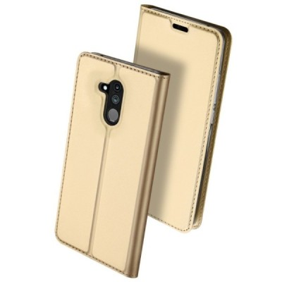 Huawei Mate 20 Lite „Dux Ducis“ Skin sērijas zelta ādas atvērams maciņš / Vacins.lv