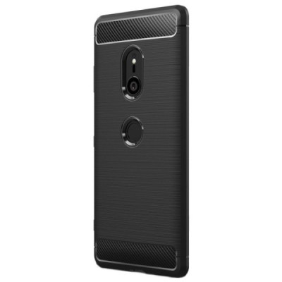 Sony Xperia XZ3 „Carbon“ cieta silikona (TPU) melns apvalks / vacins.lv
