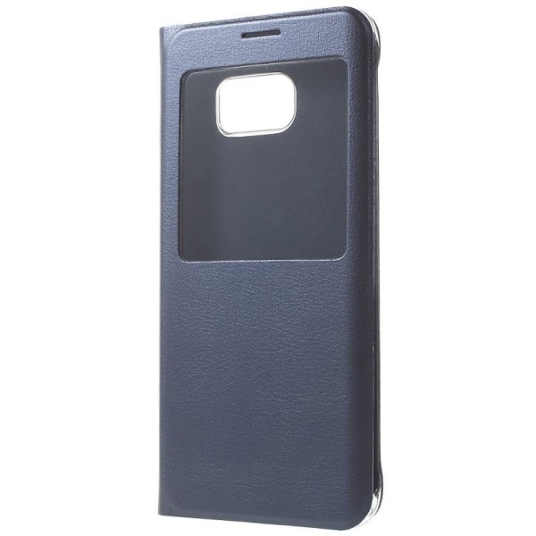 Atvēramais maciņš ar lodziņu - zils (Galaxy S6 Edge+)