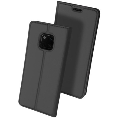 „Dux Ducis“ Skin serijos Huawei Mate 20 Pro pilkas odinis atverčiamas dėklas | Priedai.lt