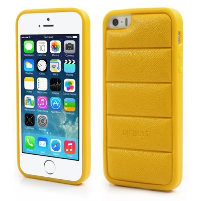 Geltonas „Infisens“ silikoninis Apple iPhone SE (5, 5s) dėklas / Priedai.lt