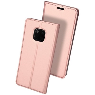 Huawei Mate 20 Pro „Dux Ducis“ Skin sērijas rozs vādas atvērams maciņš / Vacins.lv