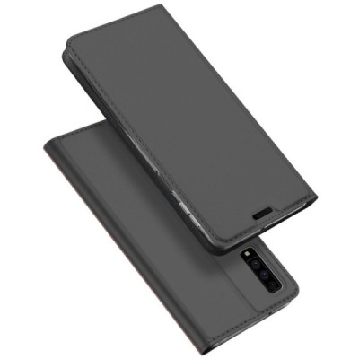 Samsung Galaxy A7 (2018) „Dux Ducis“ Skin sērijas melns ādas atvērams maciņš / Vacins.lv