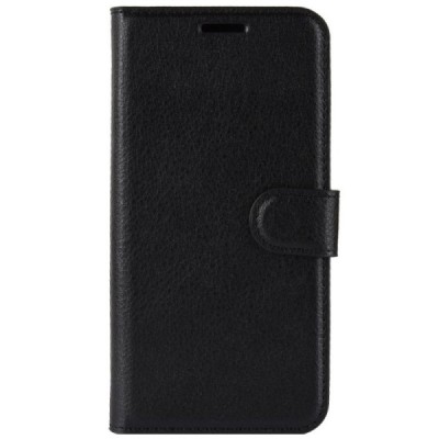 Nokia 5.1 (2018) atvēramais ādas melns maciņš, grāmata (maks) / Vacins.lv