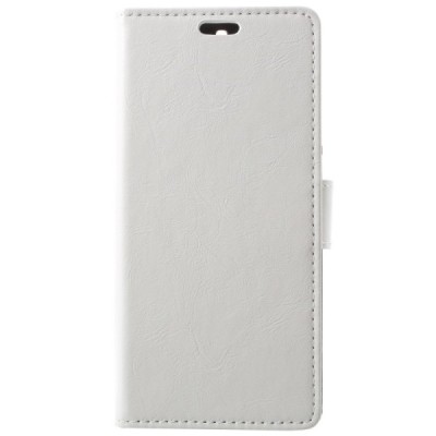 Nokia 5.1 (2018) atvēramais ādas balts maciņš, grāmata (maks) / Vacins.lv