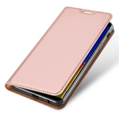 Samsung Galaxy J4+ „Dux Ducis“ Skin sērijas rozs ādas atvērams maciņš / Vacins.lv