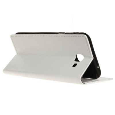 Samsung Galaxy J4+ atvēramais ādas balts maciņš (maks) / Vacins.lv