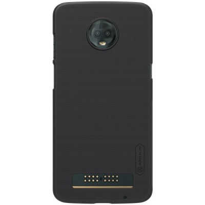 Motorola Moto Z3 Play (Moto Z3) Nillkin Frosted Shield juodas plastikinis dėklas / Priedai.lt
