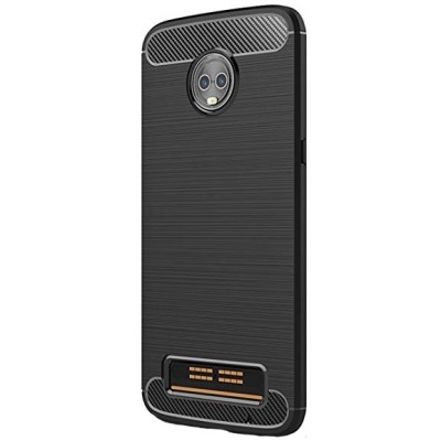Motorola Moto Z3 Play (Moto Z3) „Carbon“ cieta silikona (TPU) melns apvalks / vacins.lv