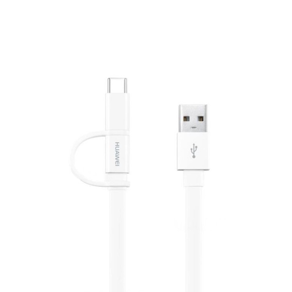 „Huawei“ micro USB + Type-C laidas - baltas (1,5 m.)