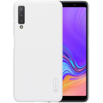 Samsung Galaxy A7 2018 Nillkin Frosted Shield baltas plastikinis dėklas / Priedai.lt