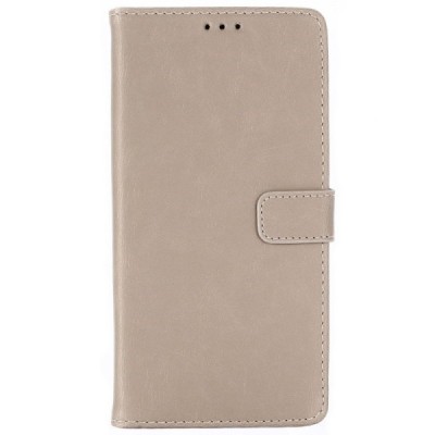 Samsung Galaxy A7 2018 atverčiamas smėlio spalvos odinis retro dėklas - piniginė / Priedai.lt