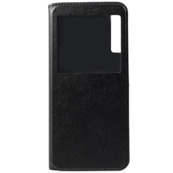 Atverčiamas dėklas su langeliu - juodas (Galaxy A7 2018)